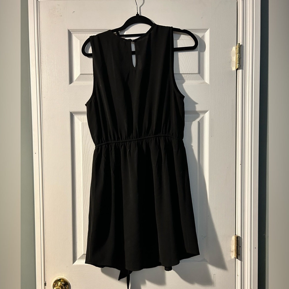 XL Black Midi Wrap dress